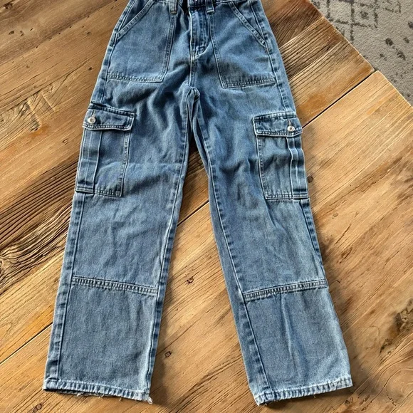 Women’s Blue Cargo Pants - Picture 3 of 6